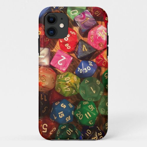 Fun Dice design for gamers iPhone 11 Case