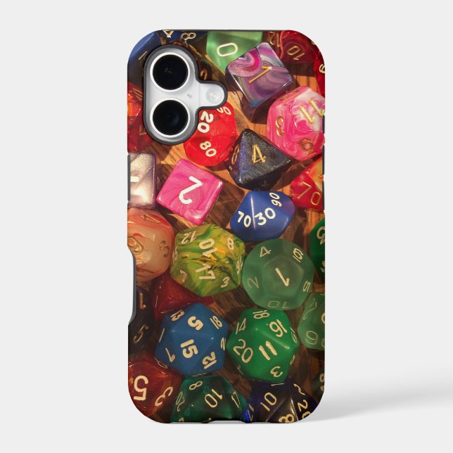 Fun Dice design for gamers Iphone Case (Back)