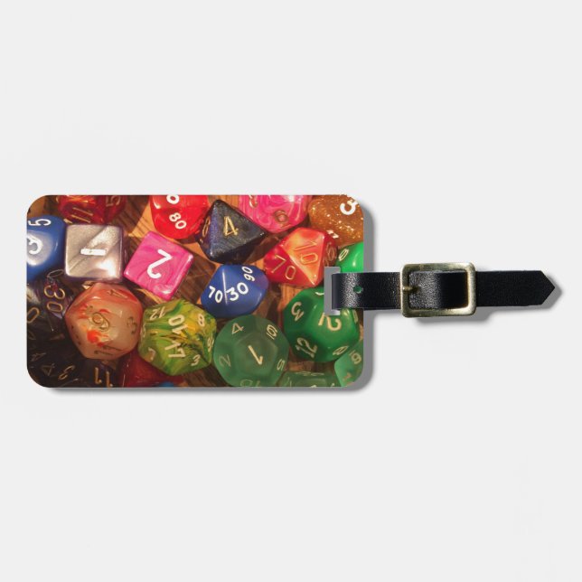 Fun Dice design for gamers Luggage Tag (Front Horizontal)