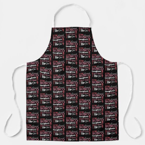 Fun Dice Pink Black Bunco Apron