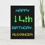 [ Thumbnail: Fun Digital Computing Themed 14th Birthday Card ]