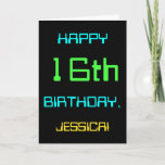 [ Thumbnail: Fun Digital Computing Themed 16th Birthday Card ]