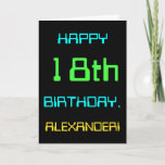 [ Thumbnail: Fun Digital Computing Themed 18th Birthday Card ]
