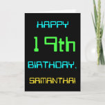 [ Thumbnail: Fun Digital Computing Themed 19th Birthday Card ]