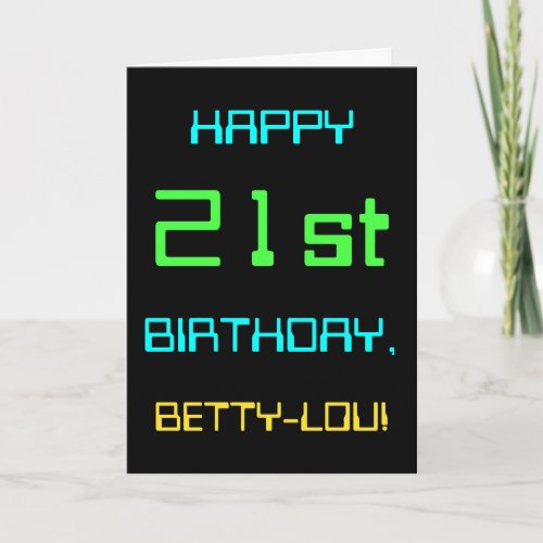 Fun Digital Computing Themed 21st Birthday Card