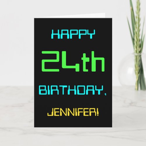 Fun Digital Computing Themed 24th Birthday Card