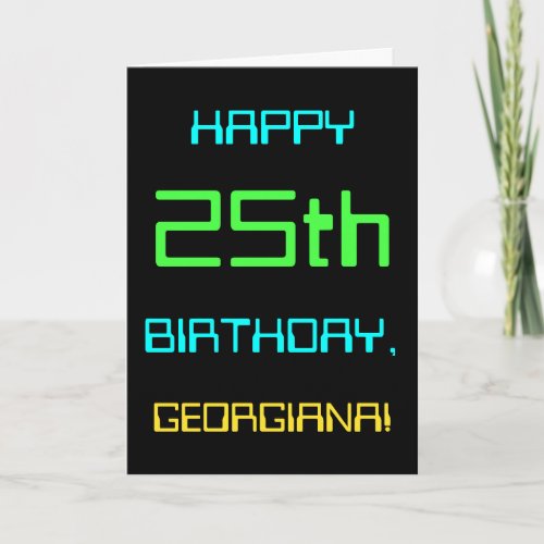 Fun Digital Computing Themed 25th Birthday Card
