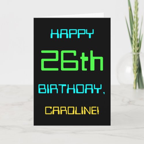 Fun Digital Computing Themed 26th Birthday Card