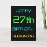 [ Thumbnail: Fun Digital Computing Themed 27th Birthday Card ]