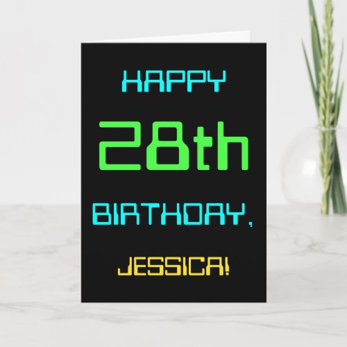 Fun Digital Computing Themed 28th Birthday Card