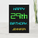 [ Thumbnail: Fun Digital Computing Themed 29th Birthday Card ]