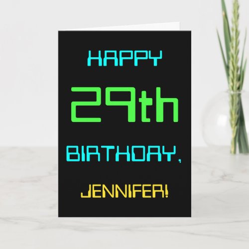 Fun Digital Computing Themed 29th Birthday Card