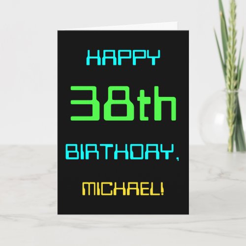 Fun Digital Computing Themed 38th Birthday Card