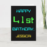 [ Thumbnail: Fun Digital Computing Themed 41st Birthday Card ]