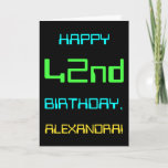 [ Thumbnail: Fun Digital Computing Themed 42nd Birthday Card ]