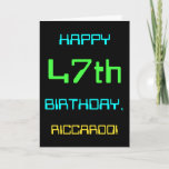 [ Thumbnail: Fun Digital Computing Themed 47th Birthday Card ]