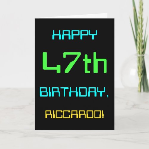 Fun Digital Computing Themed 47th Birthday Card