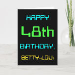 [ Thumbnail: Fun Digital Computing Themed 48th Birthday Card ]