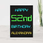 [ Thumbnail: Fun Digital Computing Themed 52nd Birthday Card ]