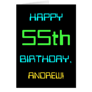 Fun Digital Computing Themed 55th Birthday Cards