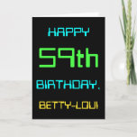 [ Thumbnail: Fun Digital Computing Themed 59th Birthday Card ]