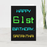[ Thumbnail: Fun Digital Computing Themed 61st Birthday Card ]