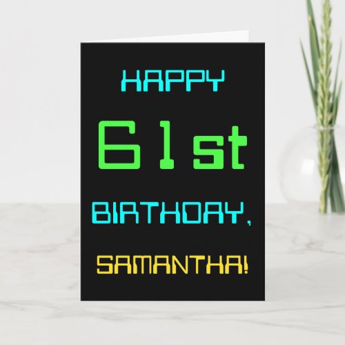 Fun Digital Computing Themed 61st Birthday Card