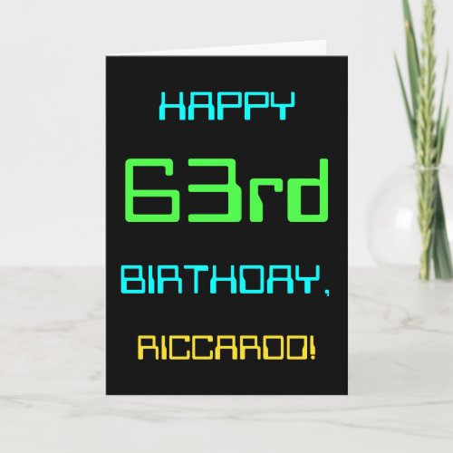 Fun Digital Computing Themed 63rd Birthday Card