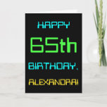 [ Thumbnail: Fun Digital Computing Themed 65th Birthday Card ]
