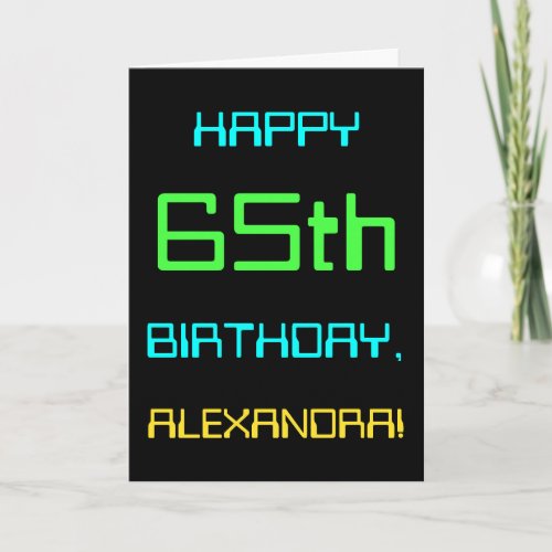 Fun Digital Computing Themed 65th Birthday Card