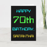 [ Thumbnail: Fun Digital Computing Themed 70th Birthday Card ]