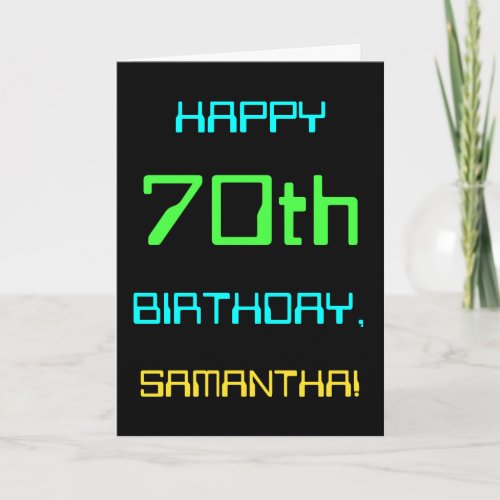 Fun Digital Computing Themed 70th Birthday Card