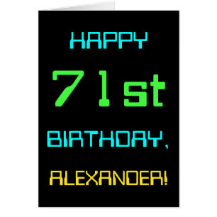 Fun Digital Computing Themed 71st Birthday Cards