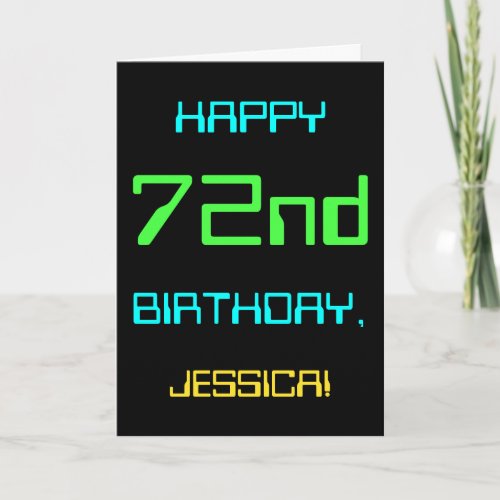 Fun Digital Computing Themed 72nd Birthday Card