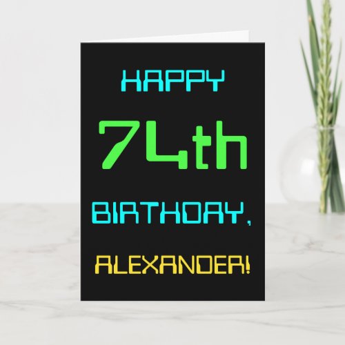 Fun Digital Computing Themed 74th Birthday Card