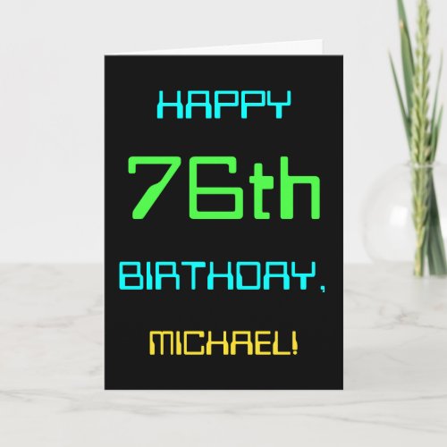 Fun Digital Computing Themed 76th Birthday Card