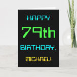[ Thumbnail: Fun Digital Computing Themed 79th Birthday Card ]