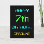 [ Thumbnail: Fun Digital Computing Themed 7th Birthday Card ]