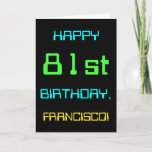 [ Thumbnail: Fun Digital Computing Themed 81st Birthday Card ]