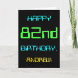 [ Thumbnail: Fun Digital Computing Themed 82nd Birthday Card ]