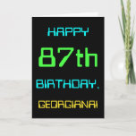[ Thumbnail: Fun Digital Computing Themed 87th Birthday Card ]