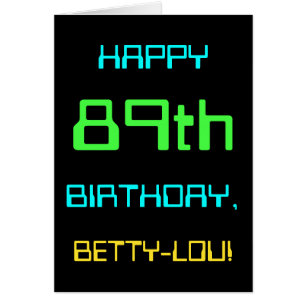 Fun Digital Computing Themed 89th Birthday Cards