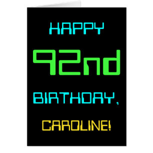 Fun Digital Computing Themed 92nd Birthday Cards