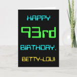 [ Thumbnail: Fun Digital Computing Themed 93rd Birthday Card ]