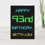 [ Thumbnail: Fun Digital Computing Themed 93rd Birthday Card ]