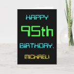 [ Thumbnail: Fun Digital Computing Themed 95th Birthday Card ]