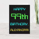 [ Thumbnail: Fun Digital Computing Themed 99th Birthday Card ]