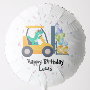 Fun dino tractor Truck Birthday School boy kids Balloon