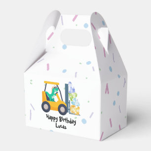 Fun dino tractor Truck Birthday School boy kids Favor Boxes