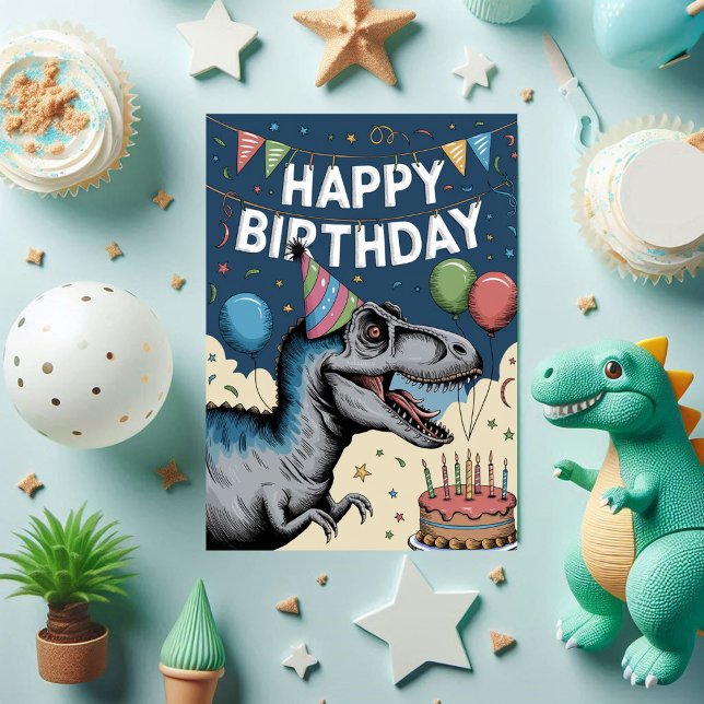 Fun Dinosaur Birthday Card (Fun Dinosaur Birthday Card)